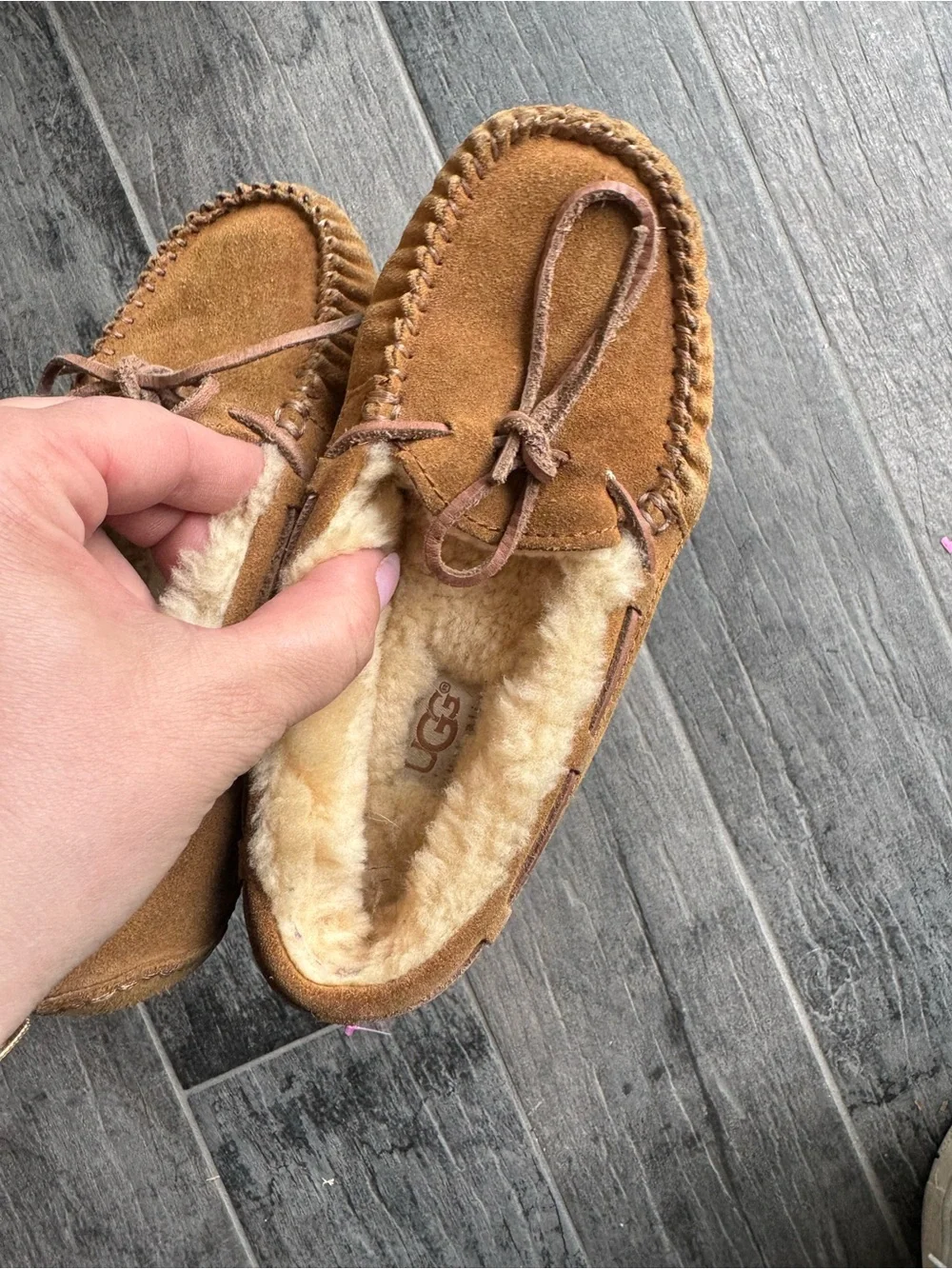 UGG toddler chestnut slippers